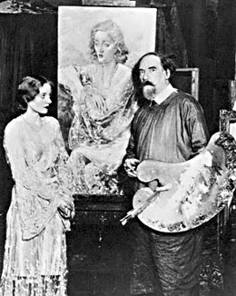 Tallulah Bankhead and her portrait, 1929